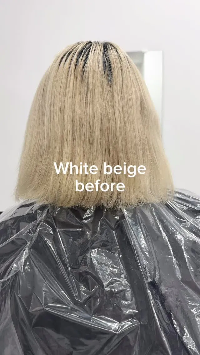 🧊【圧倒的透明感】✨ブリーチ2回で作る極上ホワイトベージュカ...